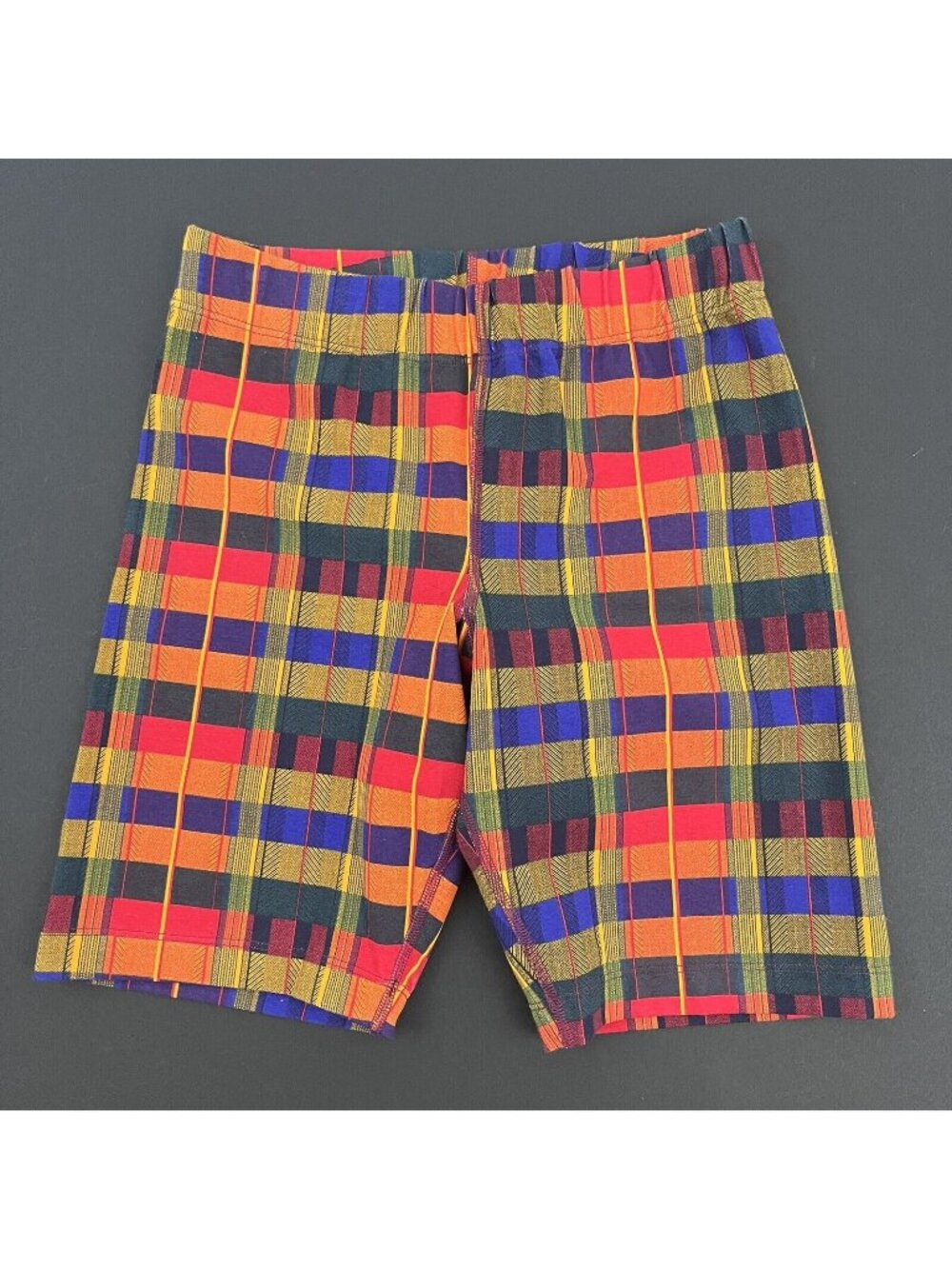 Vintage 90s Speedo Fitness Women's L Plaid Bike Shorts NWT NOS